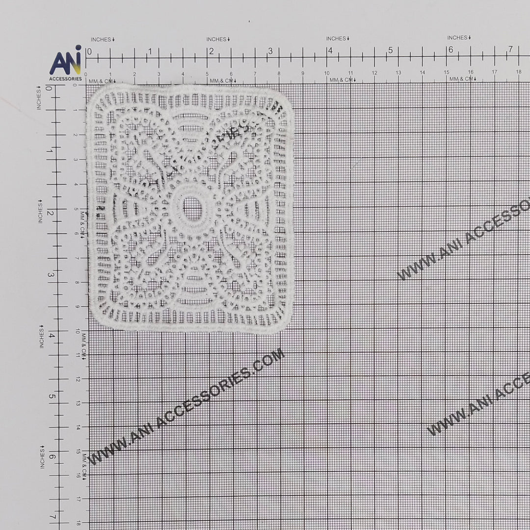 ANI Accessories rectangle spun poly patch on a measuring grid: 4 x 3.5 inches (10 x 9 cm) 