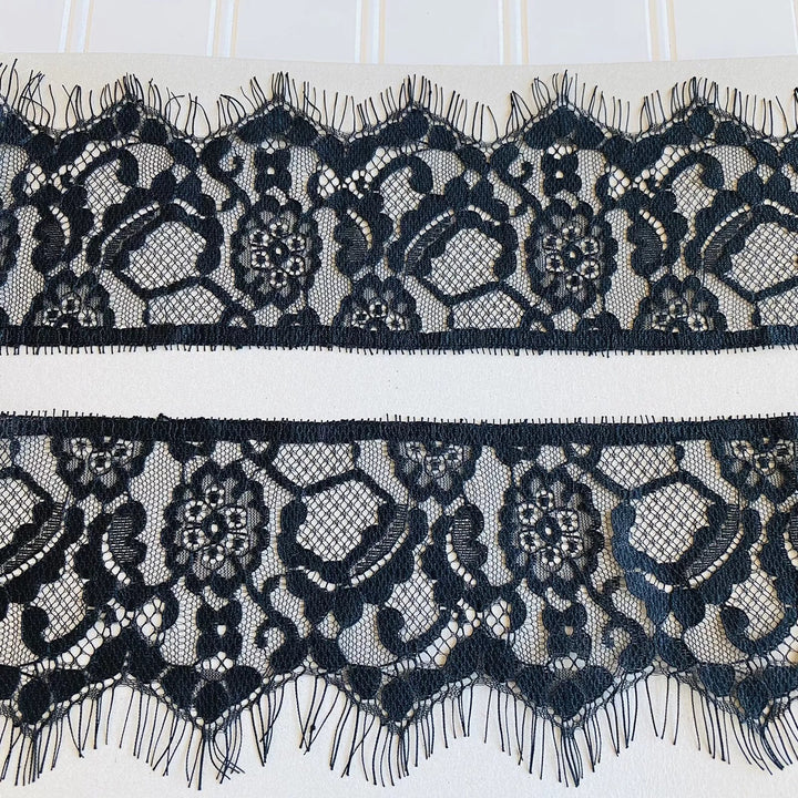 Scalloped Floral Cutwork Chantilly Lace
