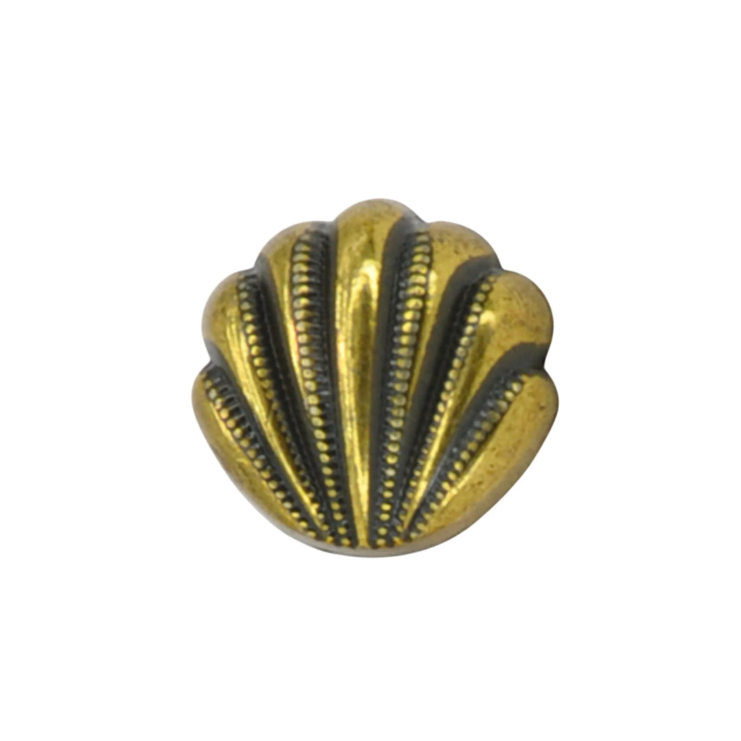 Scallop Shell Shaped Metal Button | 12mm (20L)