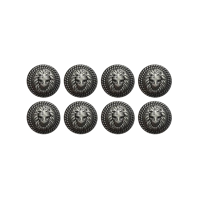 Lion Head Design Metal Buttons