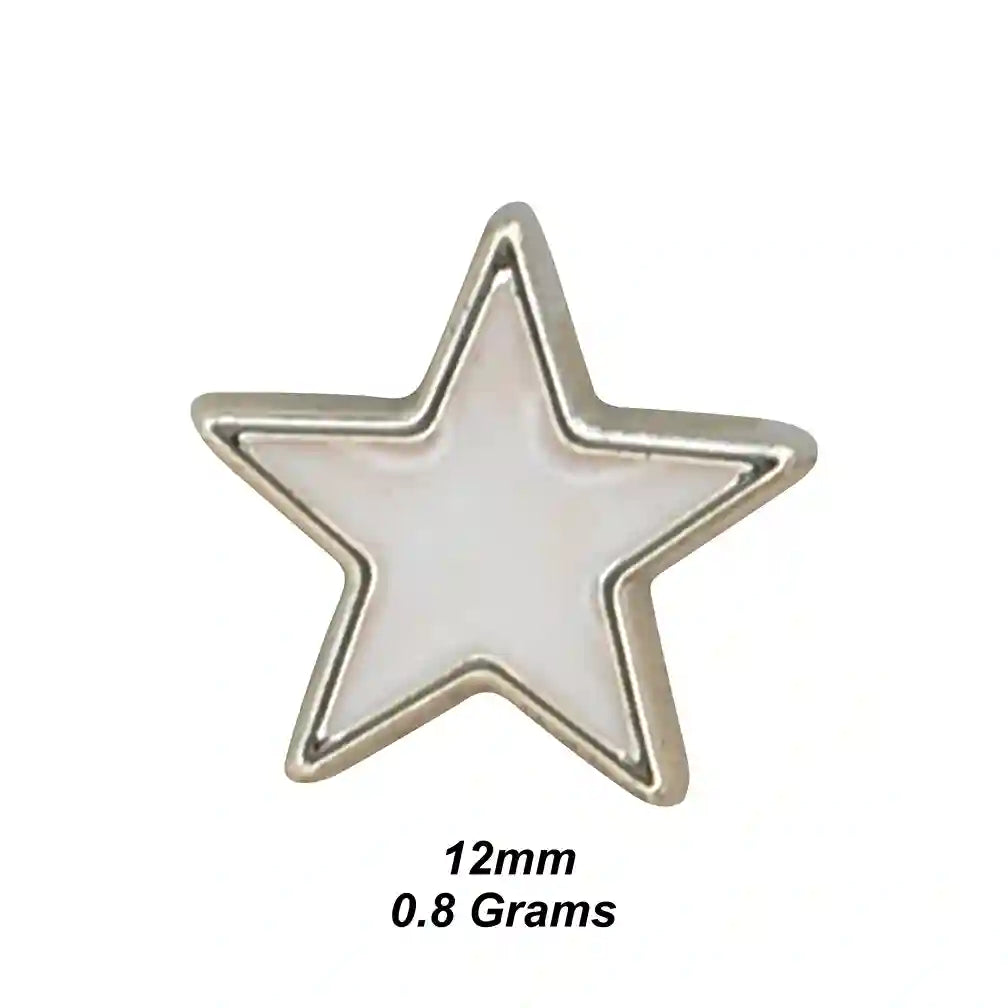 ANI Accessories star lapel pin size chart: 12 mm, 0.8 grams