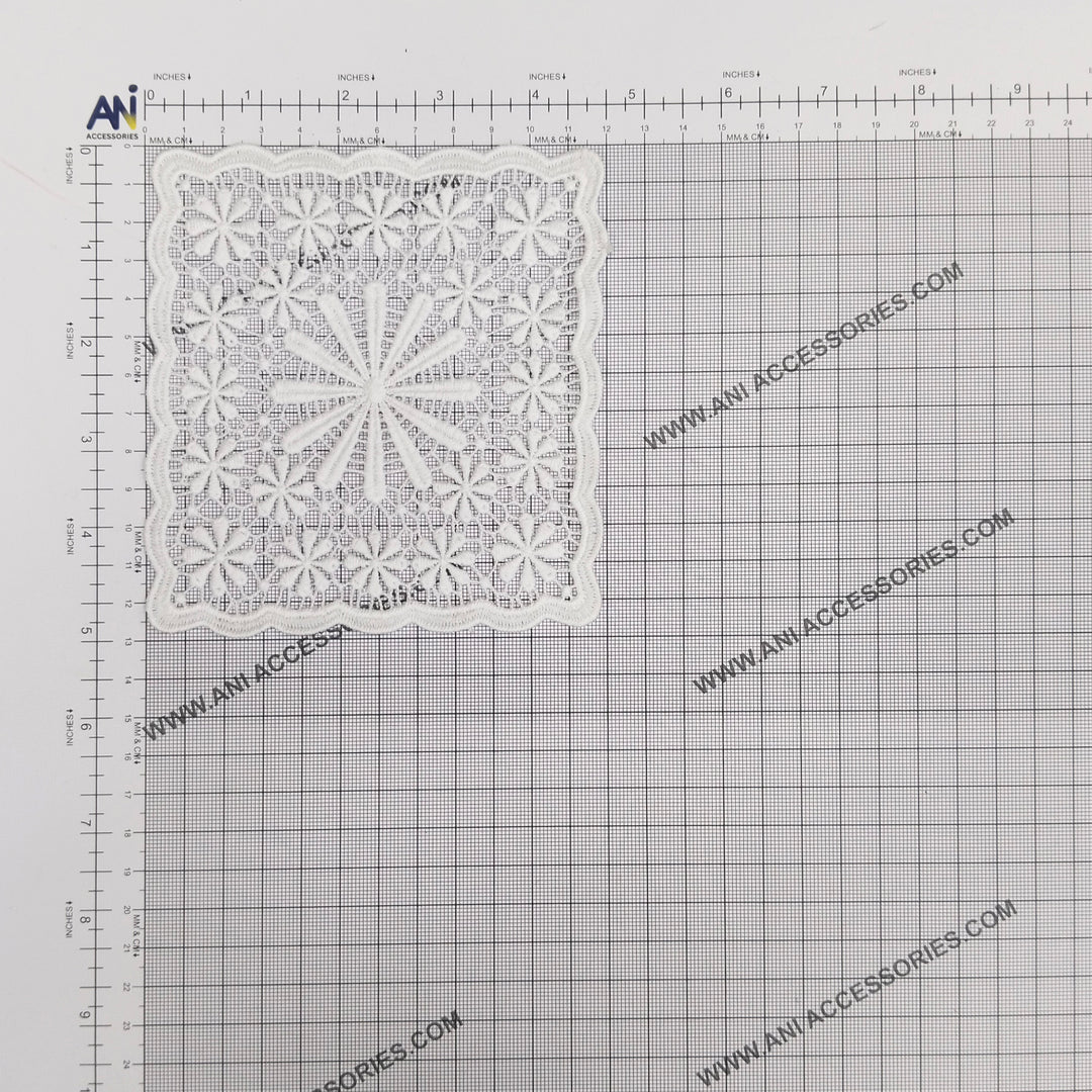 ANI Accessories starburst spun poly patch on a measuring grid: 5 x 4.5 inches (12.5 x 11.5 cm) 