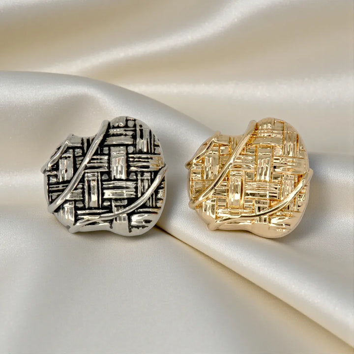 Basket Weave Style Metal Buttons | 20mm(32L) & 25mm(40L)