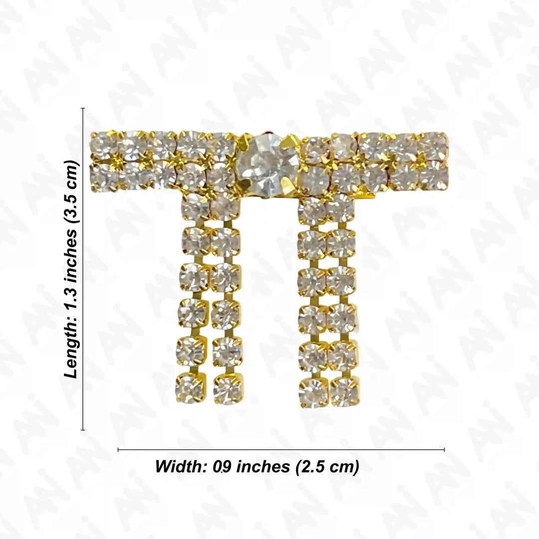 Gold & Silver Rhine Brooch for Women's Outfit with Sparkling Crystal Detail and Elegant Design