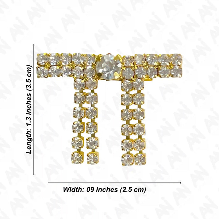 Gold & Silver Rhine Brooch for Women's Outfit with Sparkling Crystal Detail and Elegant Design