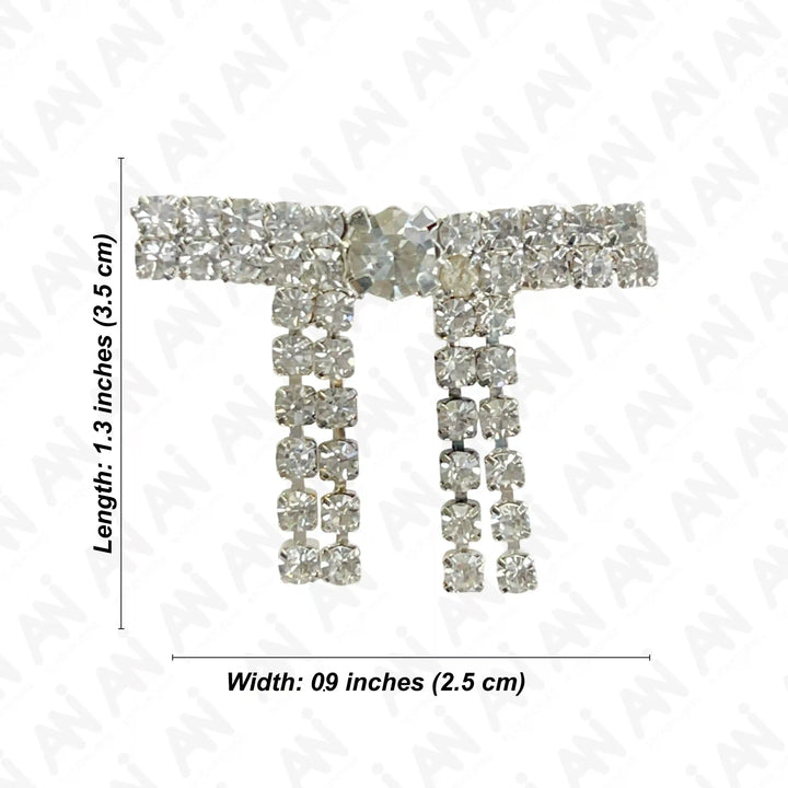 Gold & Silver Rhine Brooch for Women's Outfit with Sparkling Gem Embellishments