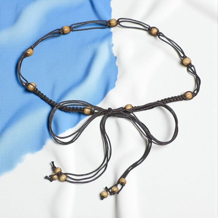 Wooden beads belt