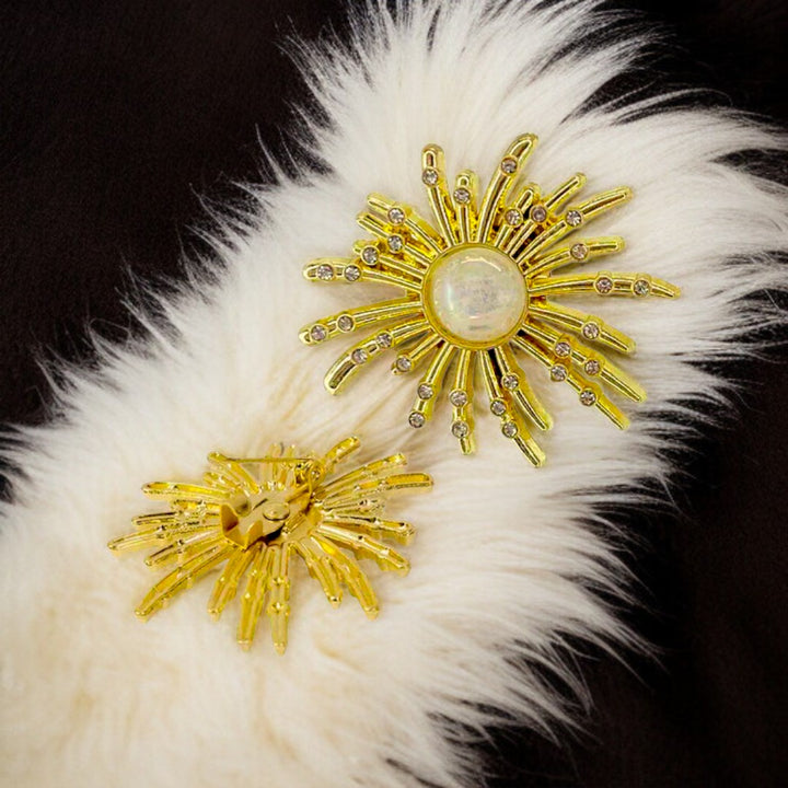 Ani Accessories Floral Pearl Brooch for Sarees & Outfits