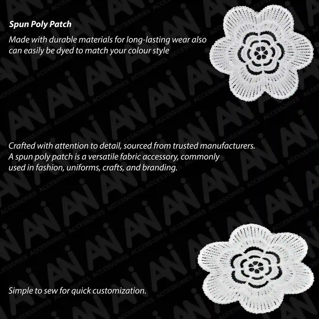 ANI Accessories white dyeable sew-on applique patch, product details