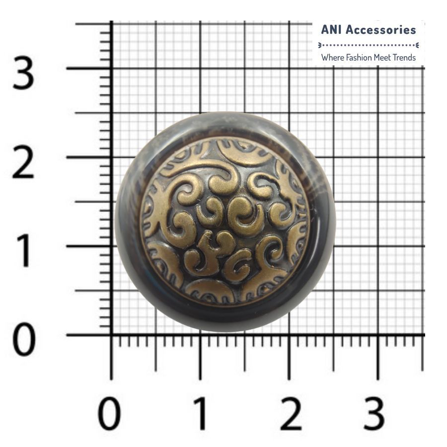 Intricate Intaglio ABS Shank Buttons (Set of 8)