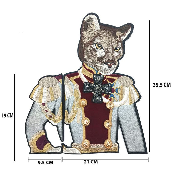 Multicolor Feline Officer Sew Patch