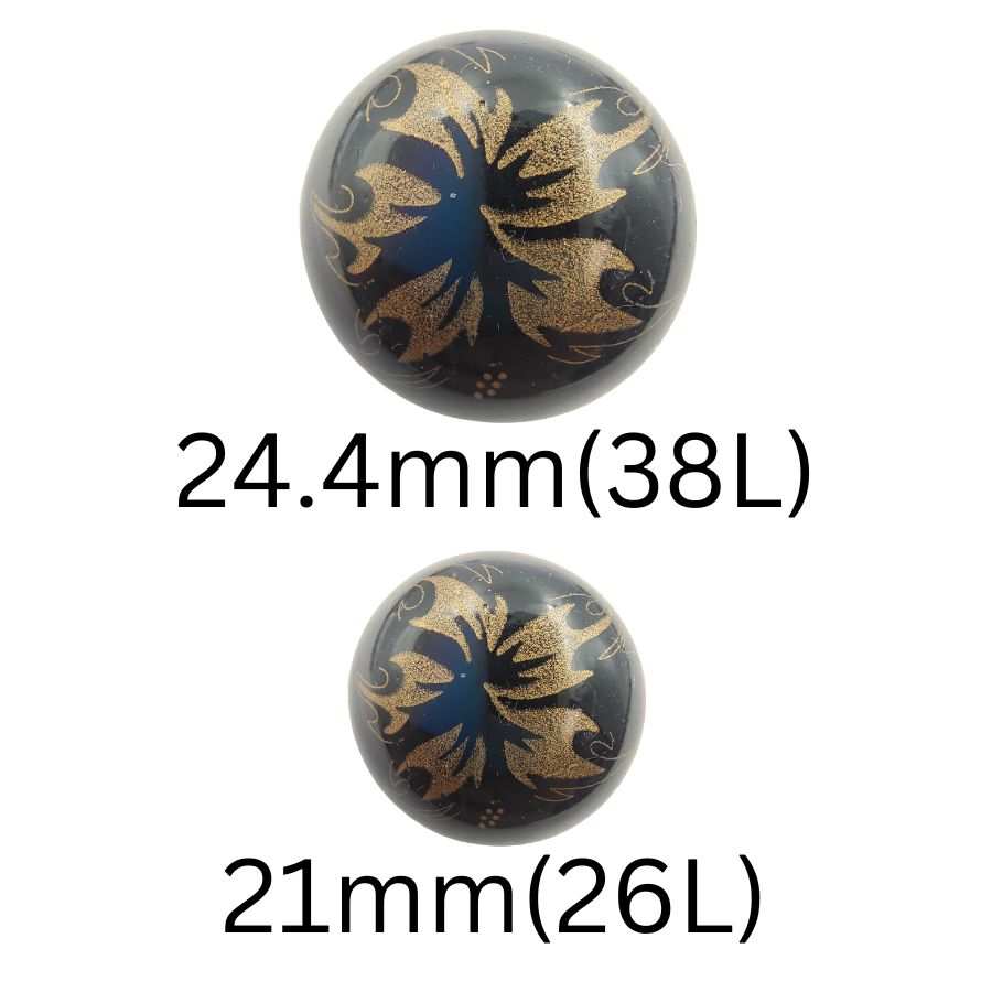 Golden Blossom Floral Flame Shank ABS Button (Set of 8)