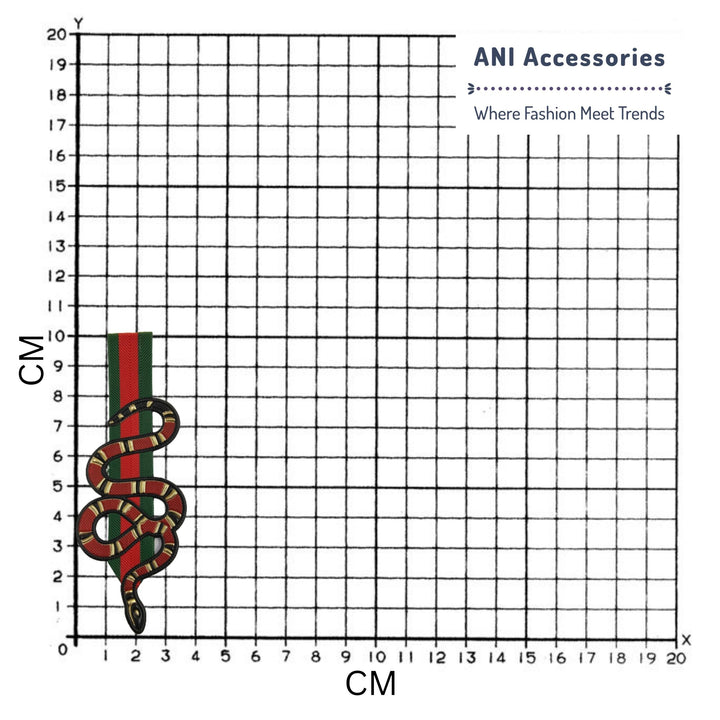 Red and Green Stripe Snake Hot Fix Patch