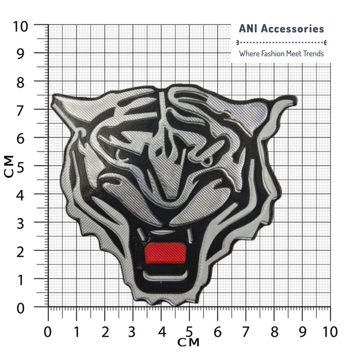 3D Embossed Tiger Face Hot-Fix Patch