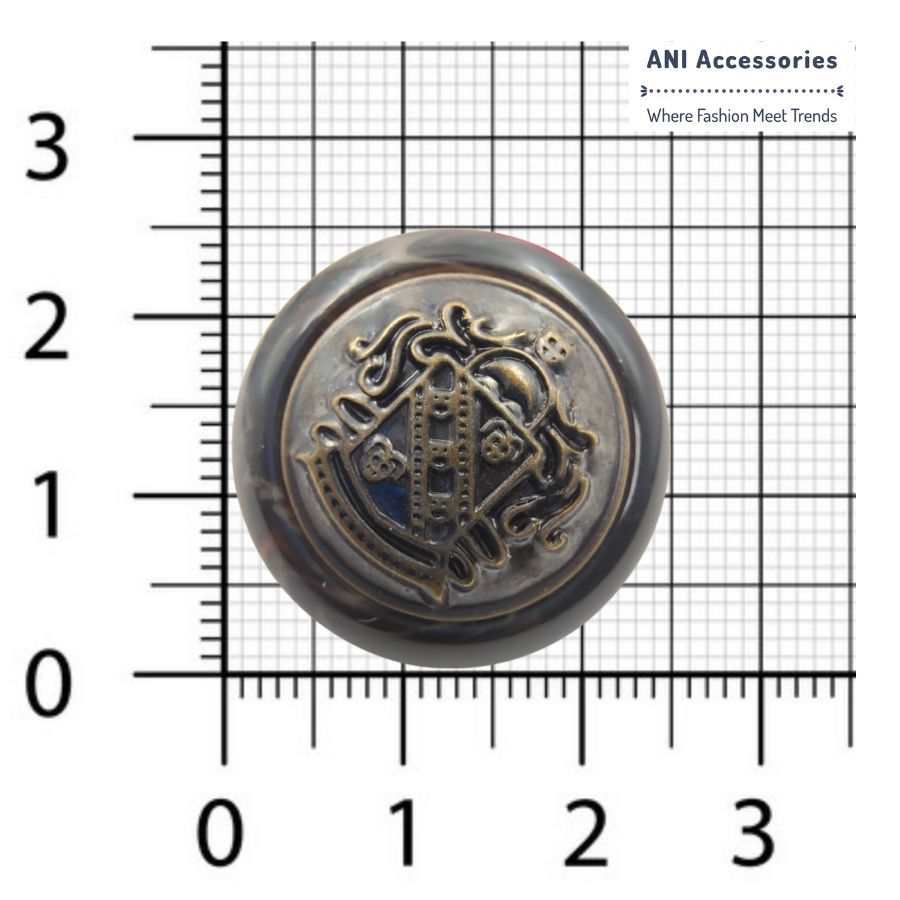 Regal Dark Brown Horn Imitation Shank Abs Button (Pack Of Eight)