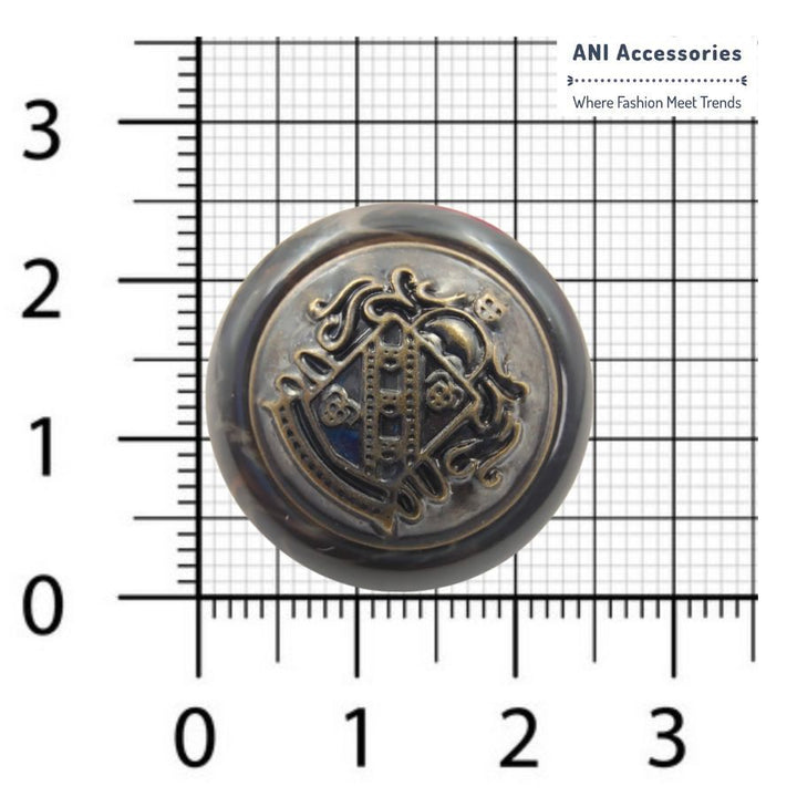 Regal Dark Brown Horn Imitation Shank Abs Button (Pack Of Eight)