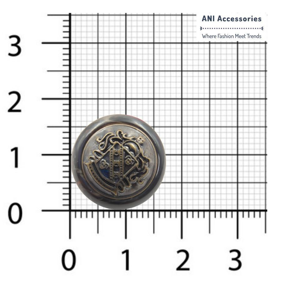 Regal Dark Brown Horn Imitation Shank Abs Button (Pack Of Eight)