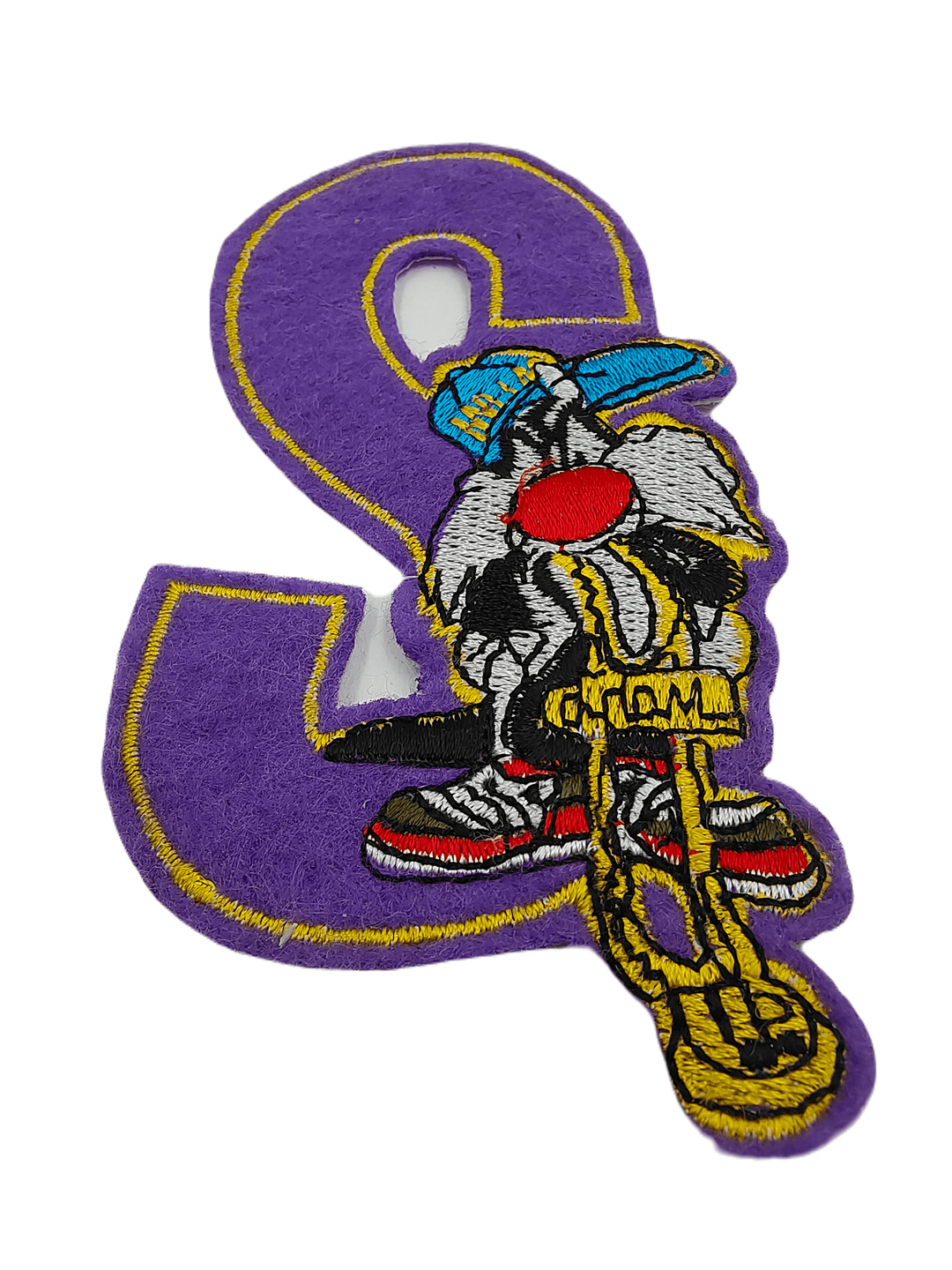 Funky Style Embroidered Purple Sewable Patch