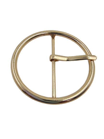 Classic Round Gold Alloy Prong Buckle