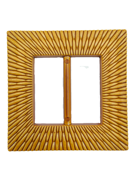 Square Shape Imitation Raffia Buckle