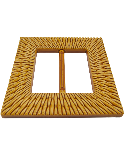 Square Shape Imitation Raffia Buckle