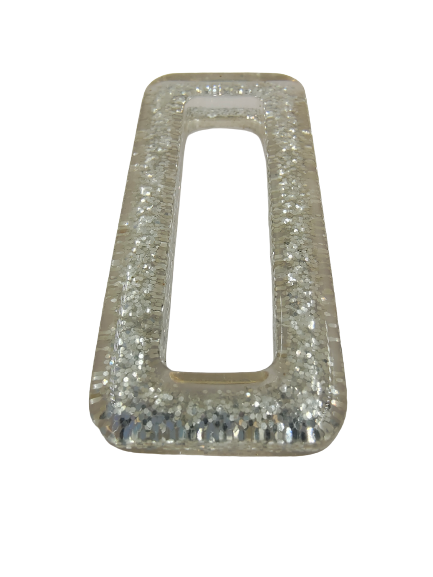 Sparkling Resin Rectangular Buckle