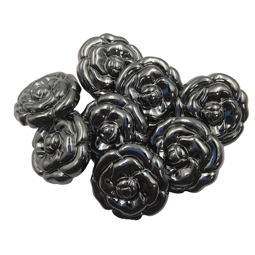 Camelia Flower Shank ABS Buttons (Set of 8)