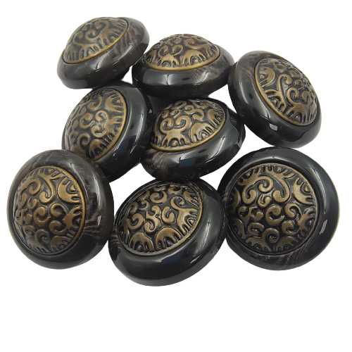 Intricate Intaglio ABS Shank Buttons (Set of 8)