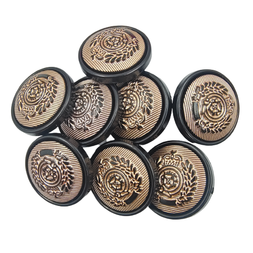 Crown & Laurel Wreath Circular Buttons