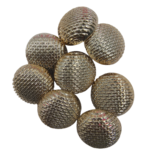 Round Golden Shank Button (Pack Of Eight)