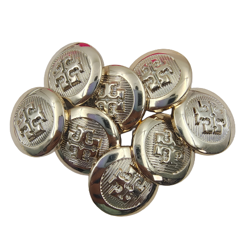 Golden Shank Cross Pattern Button (Set of 8)