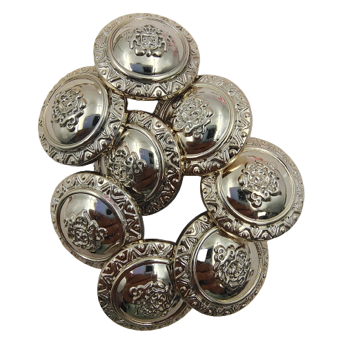 Gold Round Shank Button (Pack of 8)