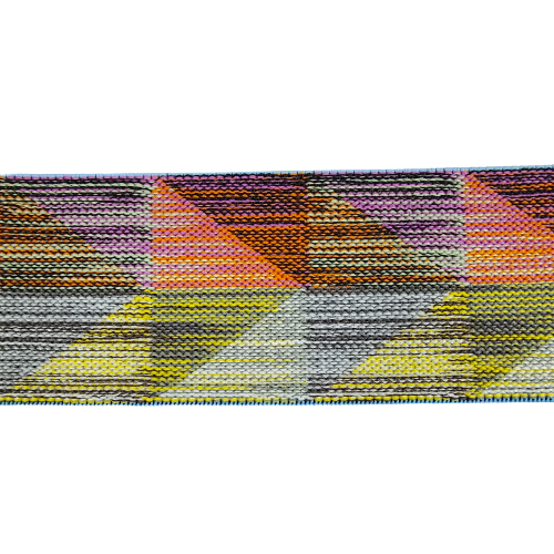 Multi-Color Geometric Woven Elastic for Crafts & Fashion