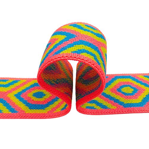 Multi-Color Triangular Woven Elastic