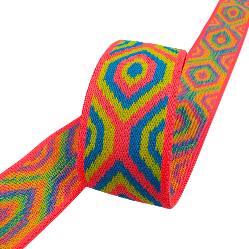 Multi-Color Triangular Woven Elastic