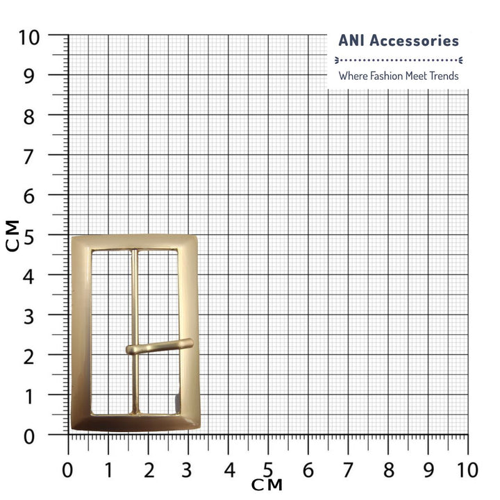 Shiny Gold Alloy Classic Design Prong Buckle