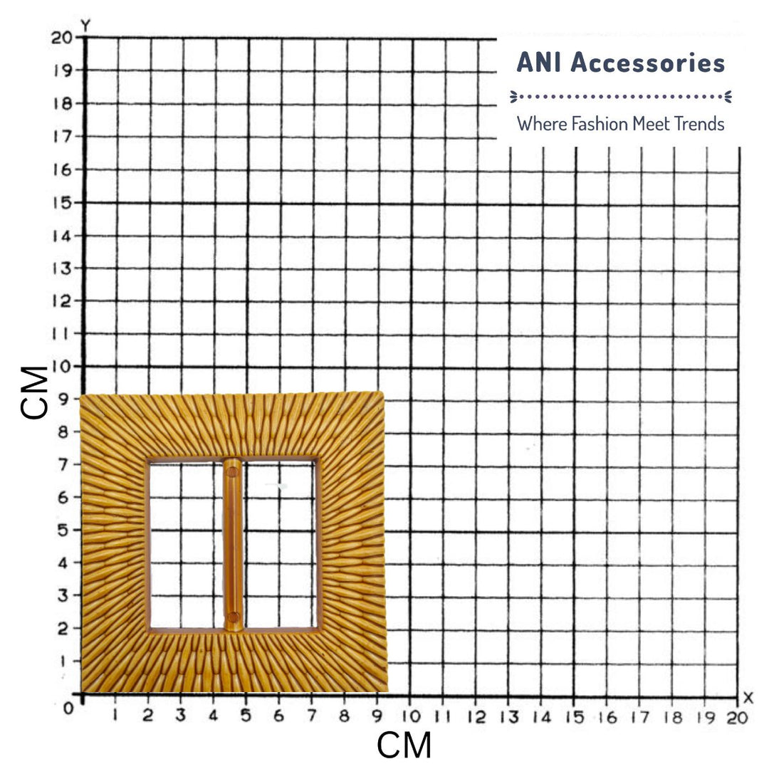 Square Shape Imitation Raffia Buckle