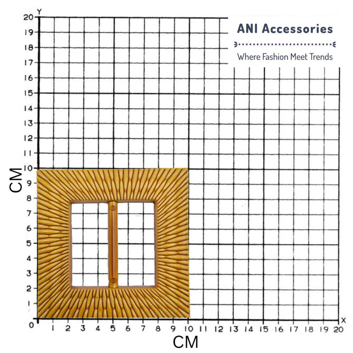 Square Shape Imitation Raffia Buckle