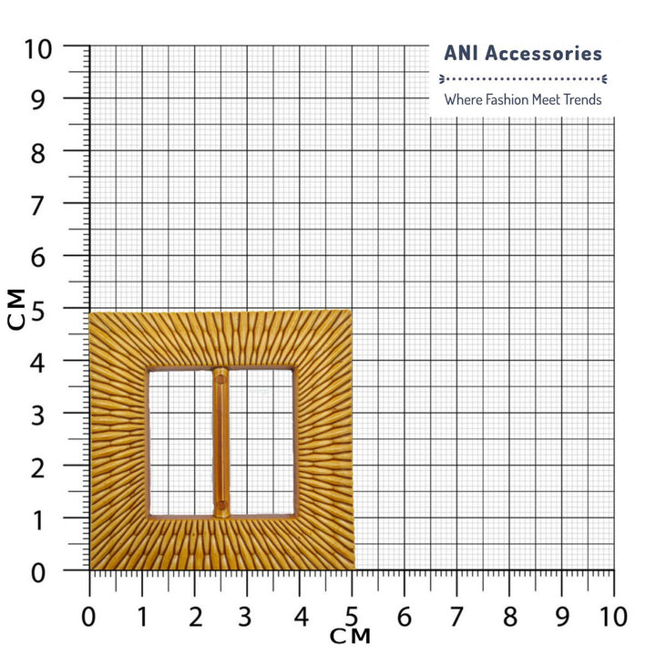 Square Shape Imitation Raffia Buckle