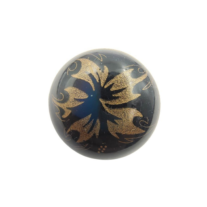 Golden Blossom Floral Flame Shank ABS Button (Set of 8)