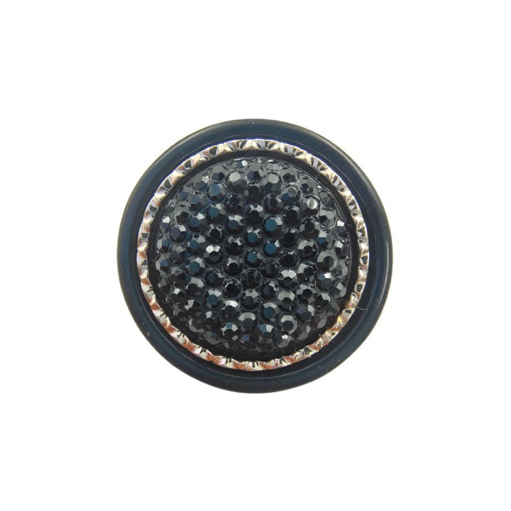 Black Beaded Shank Button (Pack of 8)