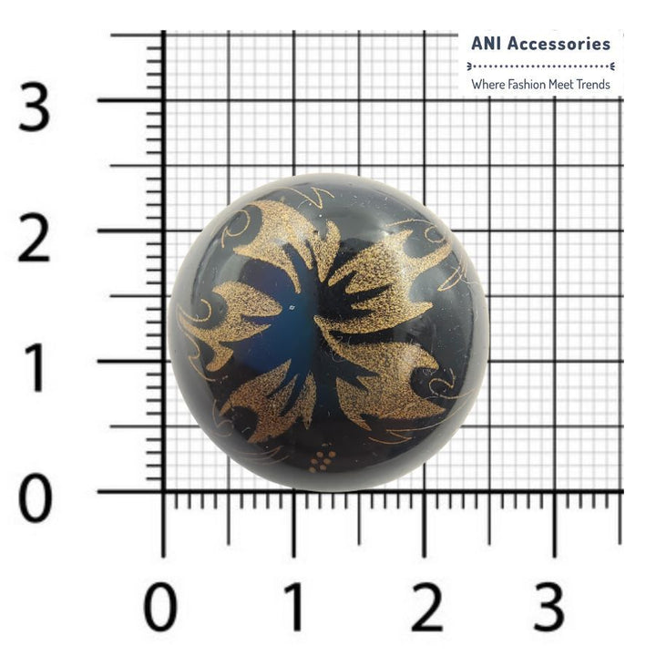 Golden Blossom Floral Flame Shank ABS Button (Set of 8)