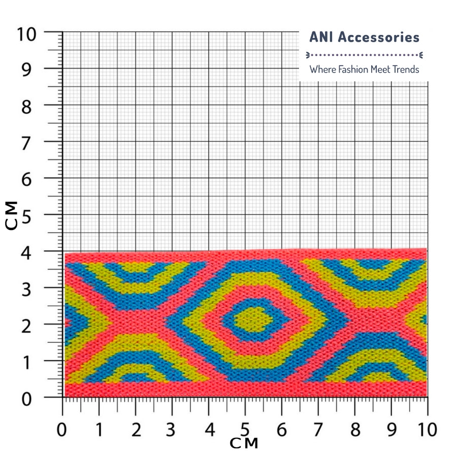 Multi-Color Triangular Woven Elastic