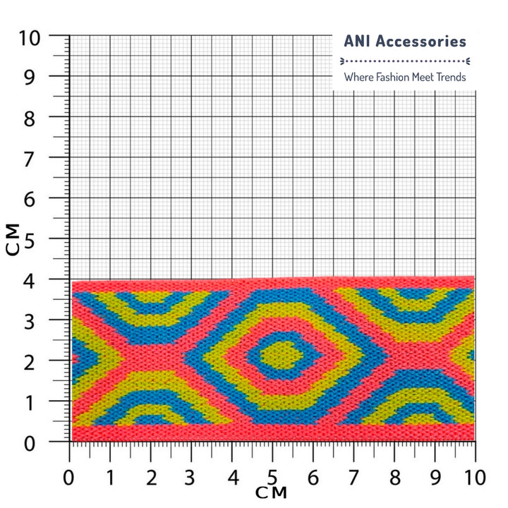 Multi-Color Triangular Woven Elastic