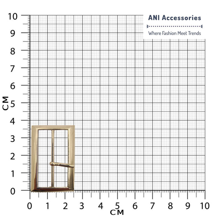 Glossy-Looking Alloy Gold Prong Buckle